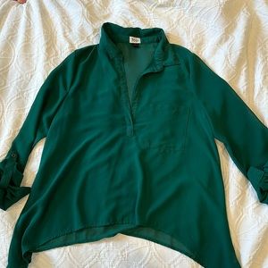 Deep green blouse size small